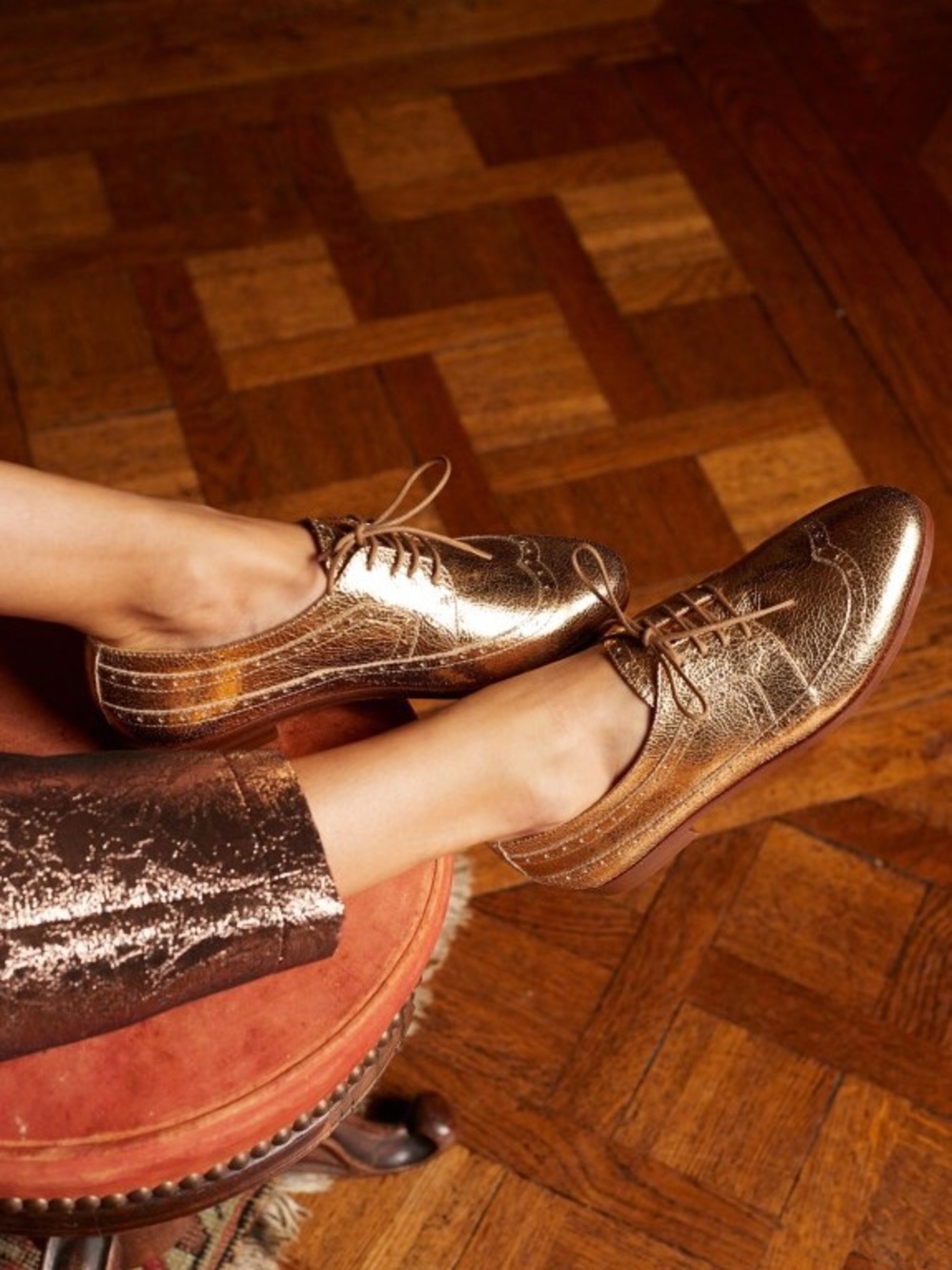 Sézane Paul Derbies in Gold FR 37 / US 6 - Picture 3 of 10